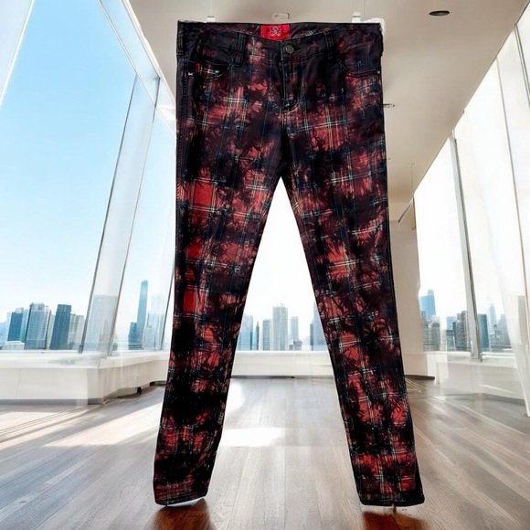 NEW CONDITION-Royal Bones-Daang Goodman-Plaid with Tie Dye Jeans-9 - Picture 1 of 14